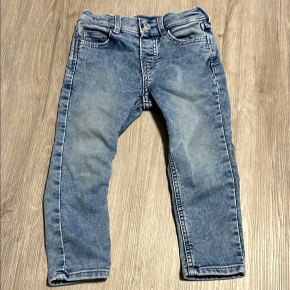 H&M Blue Straight Fit Denim Jeans with Faded Wash 2-3 - Picture 1 of 3